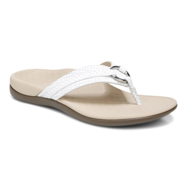 Vionic Sandals Ireland - Tide Aloe Toe Post Sandal White - Womens Shoes Online | YFSQN-7985